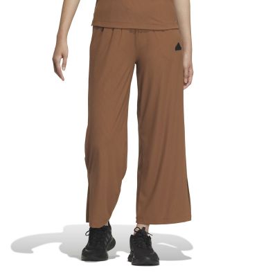 adidas Sportswear Pants 纯色Logo标识凉感休闲裤 女款 棕色 IW9810