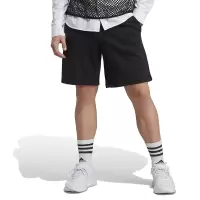 adidas 纯色Logo标识运动休闲短裤 男款 黑色 IC9756