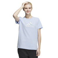 adidas Logo印花运动训练短袖T恤 女款 紫色 IN2801