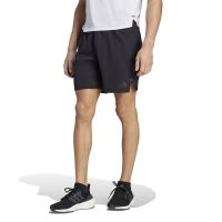 adidas Workout Knurling Shorts 纯色Logo标识运动健身短裤 男款 黑色 IL1418
