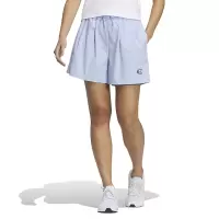 adidas Graphic Woven Shorts Logo徽标直筒宽松常规短裤 女款 淡粉蓝 HY2854