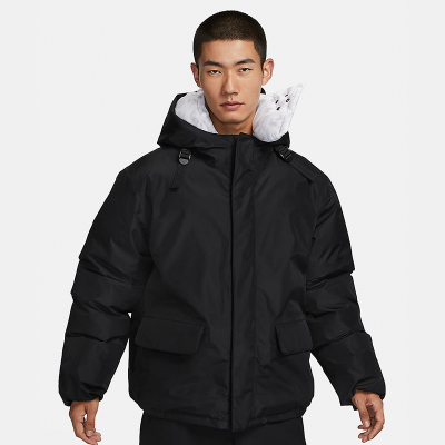 Nike Sportswear GORE-TEX 纯色防风防水宽松连帽夹克硬壳冲锋衣 男款 黑色 FB7595-010