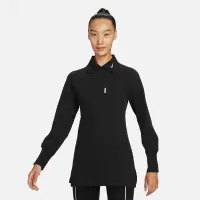 Nike耐克女子复古翻领卫衣2023新款开衩拼接刺绣套头衫FB8801-010