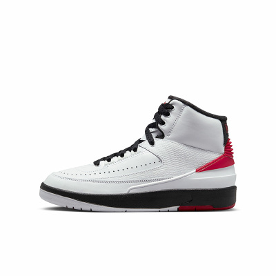 耐克Air Jordan 2 Retro (GS) 复古篮球鞋 白红色 芝加哥 DX2591-106