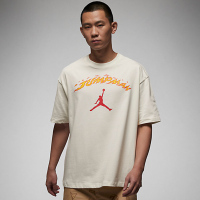 耐克Jordan Logo字母印花宽松圆领套头短袖T恤 男款 帆白520礼物 送男友 FJ7685-133