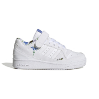 中童 adidas originals FORUM Low C 潮流休闲 防滑耐磨 低帮 板鞋 白蓝 HP6246