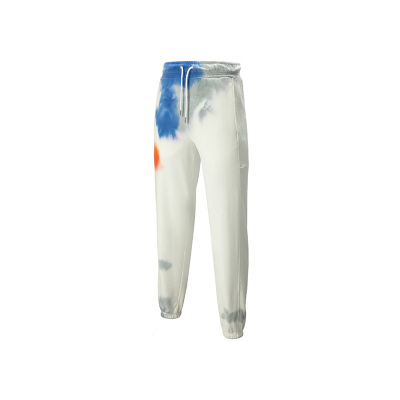 PUMA MMQ系列 Tie Dye Sweatpants 扎染抽绳系带束脚休闲裤 男女同款 白色 539580-02