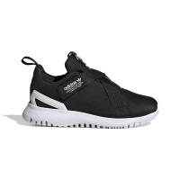 adidas originals Flex系列 2.0 防滑耐磨轻便 低帮 运动休闲鞋 儿童 黑白 HQ6063