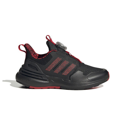 adidas Rapidasport BOA 舒适减震 防滑耐磨 跑步鞋 儿童 黑红 IE4239