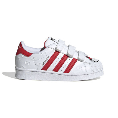 [BP幼童]adidas originals Superstar Cf 舒适耐磨休闲板鞋 白红 GV8865