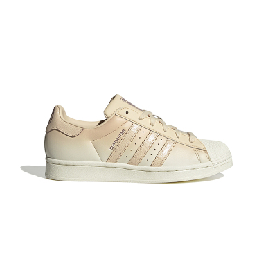 adidas originals Superstar 防滑耐磨轻便 低帮 板鞋 女款 白褐 IF0507