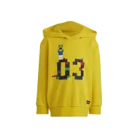 adidas 童装 卡通图案印花套头连帽卫衣 男童 黄色 HS1155