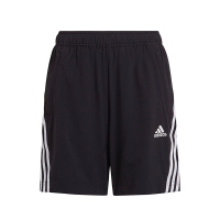 adidas 童装 条纹Logo印花运动短裤 男童 黑色 GT9420