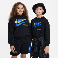 Nike Sportswear Icon Fleece 字母Logo印花圆领长袖卫衣 男童女童 黑色DX5140-010