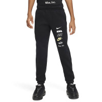 Nike 童装 字母Logo印花加绒针织运动裤 男童 黑色 DX5160-010