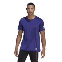 adidas 肩部Logo印花纯色圆领短袖T恤 男款 紫色 HB7482