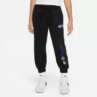Nike 童装 NIKEICON CLASH 字母图案印花束脚加绒保暖休闲裤 男童女童 黑色 FD5030-010
