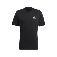 adidas M Sl Sj T Logo运动圆领短袖T恤 男款 黑色 送男生 GK9639