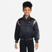 Nike 童装 条纹饰边单排扣夹克外套 男童 黑色 FJ9685-010