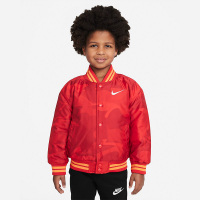 Nike 童装 条纹饰边单排扣夹克外套 男童 大学红 FJ9685-657