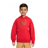 Nike 童装 品牌Logo口袋连帽套头长袖卫衣 男童 红色 FJ9701-657