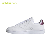 adidas neo Advantage 女款 白紫色 运动休闲鞋 FY9096