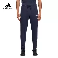 adidas 运动针织长裤 男款 传奇墨水蓝白 DU0460