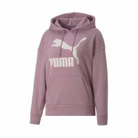 PUMA Classics Logo印花运动套头连帽卫衣 女款 紫色 531385-46