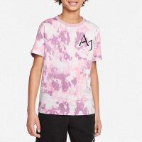 耐克Jordan 童装 满印色块休闲运动短袖T恤 男童 粉紫 DX8360-530