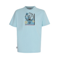 PUMA 品牌Logo图案印花圆领短袖T恤 男款 浅蓝色 537739-30