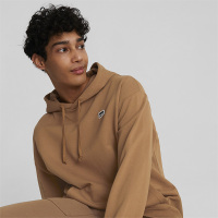 PUMA 纯色Logo贴标抽绳口袋套头连帽长袖卫衣 男款 黄色 537750-74