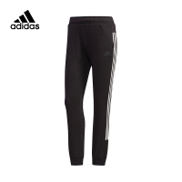 adidas3-Stripes Ankle 三条纹印花收口运动裤 女款 黑色 DY8696