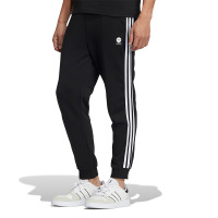 adidas neo 条纹logo贴花束脚裤运动裤 男款 黑色 HD4712