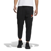 adidasMh Bp3 Wvpnt Logo图案健身运动束脚裤 男款 秋季 黑色 HM2974