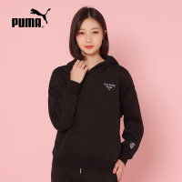 Puma 字母Logo运动针织连帽套头卫衣 女款 黑色 534397-01