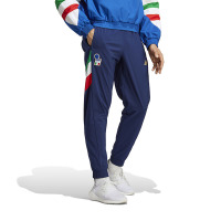 adidas 意大利队足球休闲裤 男款 深蓝 HT2184