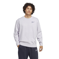 adidas Parley Sweatshirt 品牌Logo印花宽松圆领卫衣 男女同款 银色 HR6990