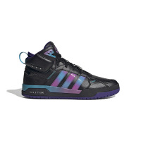 adidas neo 100db Mid 耐磨防滑休闲板鞋 男女同款 黑紫 H03422