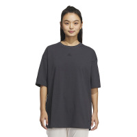 adidas 后背卡通图案印花宽松圆领短袖T恤 女款 深灰色 IP3962