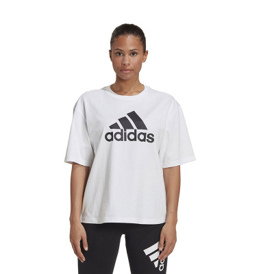 adidas阿迪达斯女子2022新款夏季圆领宽松运动休闲短袖T恤 HC6358