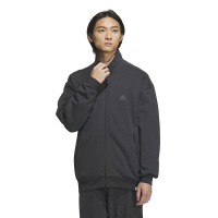 adidas Comfort Track Jacket Logo字母单排拉链夹克外套 男款 碳黑 IK3464