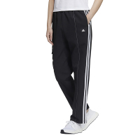 adidas Str Pt Loose 跑步训练侧口袋宽松运动长裤 女款 黑色 GT4406