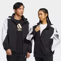 adidas originals 运动夹克外套 情侣款 黑色 520送男友生日礼物 HE7428