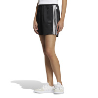 adidas neo 篮球系列 字母Logo印花条纹装饰短裤 女款 黑色 HN0009