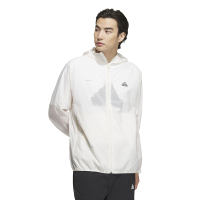 adidas Th Lw Wv Jkt 纯色徽标Logo连帽拉链夹克外套 男款 粉白 IA8136