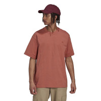 adidas originals 小Logo刺绣纯色圆领短袖T恤 男款 蔷薇色 HK0310