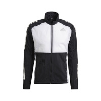 adidas Otr Track Jkt 田径跑步拼色运动立领夹克外套 男款 黑色 GM1531