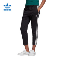 adidas originals 三叶草宽松运动裤休闲长裤九分裤 女款 黑色 FL0047