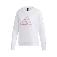 adidas Str Sweat 宽松运动休闲圆领套头针织卫衣 女款 白色 GP0719