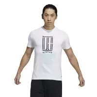 阿迪达斯WJ T GFX LOGO男子圆领透气运动休闲短袖T恤GP0868